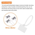 thumbnail image 4 of Uxcell 250pcs Marker Cable Zip Ties, 6.5 Inch Self-Locking Nylon Label Tags Zip Tie Wraps Ties Wire, White, 4 of 7