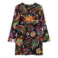 thumbnail image 3 of Mexican Black Pattern Loose Dress Evening Dress Summer Dresses for Women Luxury Dress Long Sleeved Dress, 3 of 4