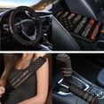 thumbnail image 3 of Uorisanigo Camouflage US Flag Car Front Back Seat Covers Full Set with Armrest & Seatbelt Pads,Steering Wheel & Handbrake Protectors,Headrest Gear Shift Cover,Cup Holder Coaster,Keychains-18 Pack, 3 of 7