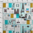 thumbnail image 3 of oneOone Polyester Lycra Gamboge Yellow Fabric Paris Postcard Quilting Supplies Print Sewing Fabric By The Yard 56 Inch Wide, 3 of 6