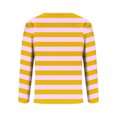 thumbnail image 2 of ZCFZJW Mens Polo Shirts Casual Striped Block Print Long Sleeve Button up Round Neck Henley Shirts Loose Lightweight Soft Cotton T-Shirts Orange XXL, 2 of 4