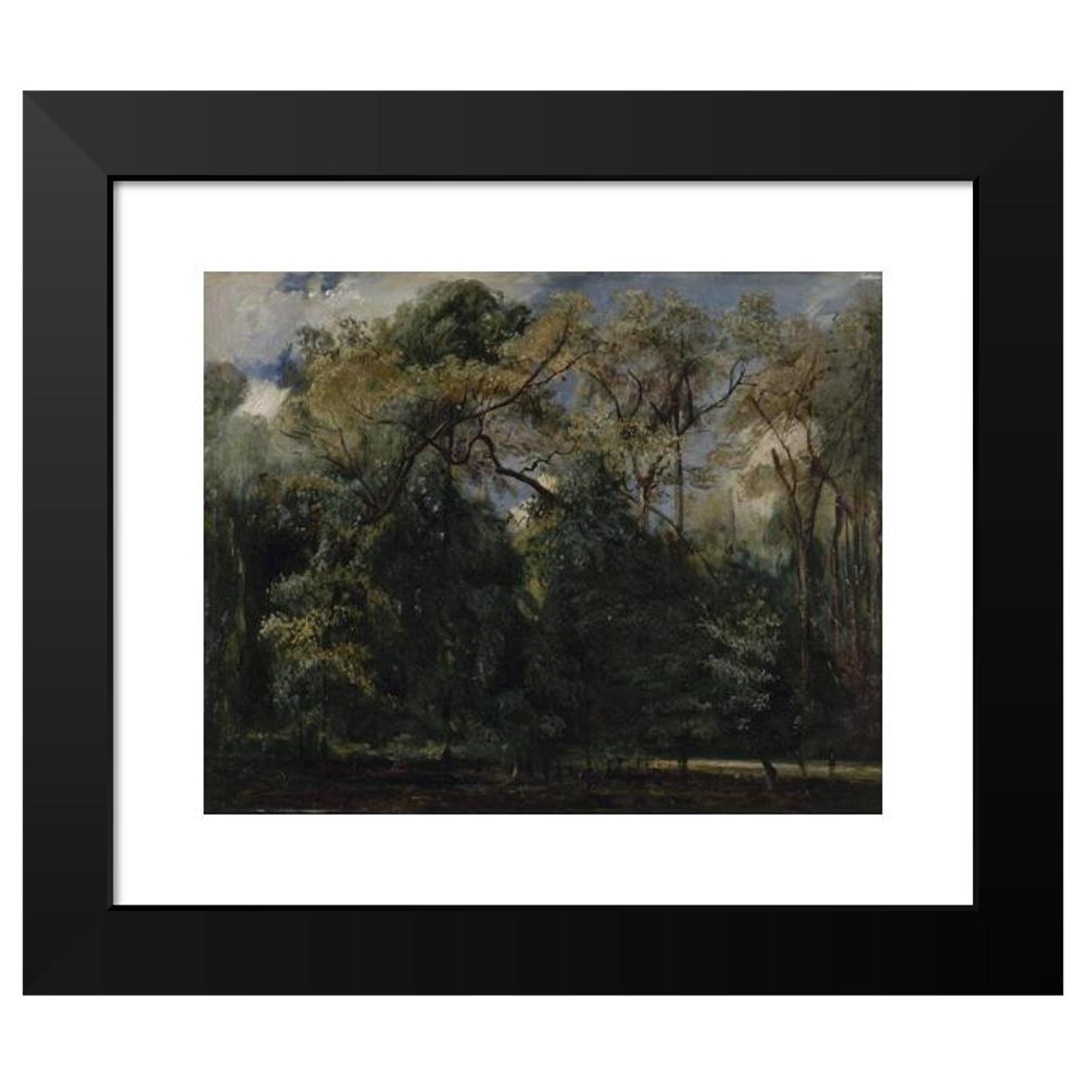 Paul Huet 17x15 Black Modern Framed Museum Art Print Titled - Les Ormes De Saint-Cloud (1823)