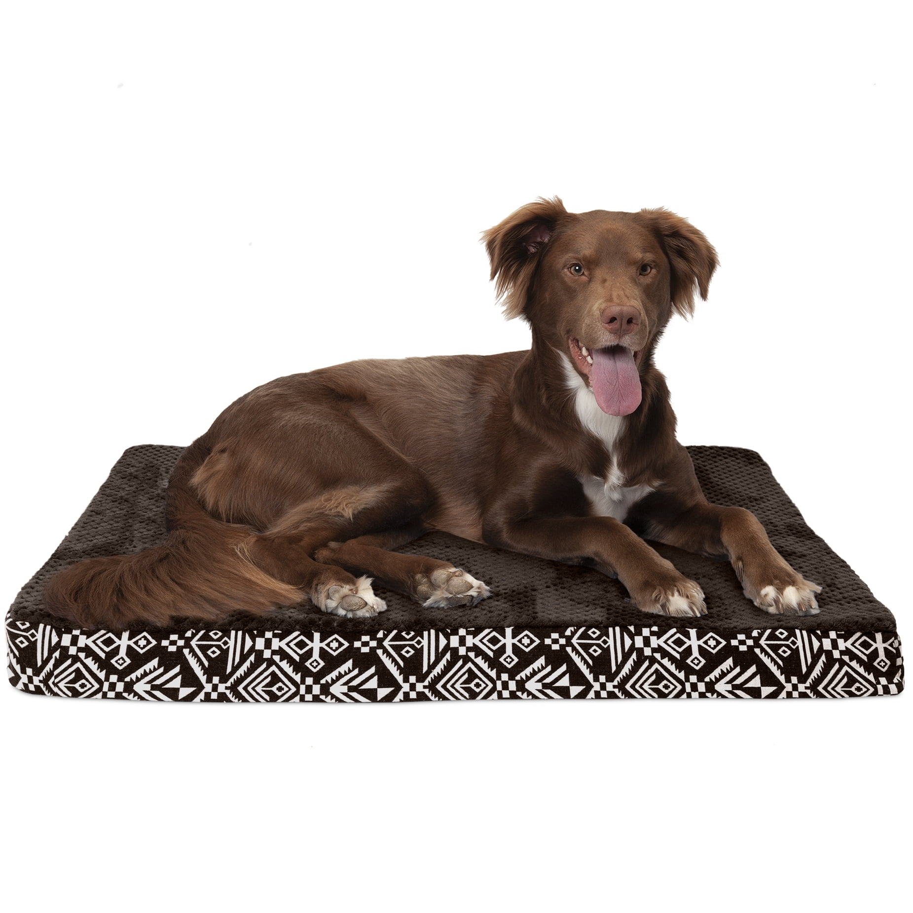 FurHaven Pet Dog Bed Deluxe Cooling Gel Memory Foam Orthopedic Plush