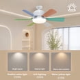 thumbnail image 3 of Lámpara Ventilador Creativa Techo Con LED 40W 3 Colores Ajustables para El Del, 3 of 9