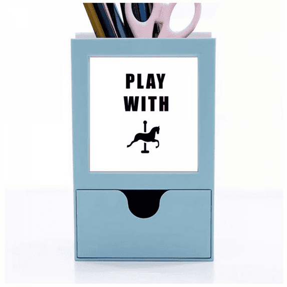 Horse, Game Art Deco Fashion Desk Supplies Organizer Pen Holder Card