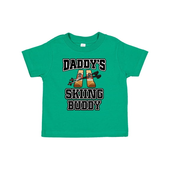 Inktastic Daddys Skiing Buddy Kids Skis Boys or Girls Toddler T-Shirt