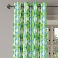 thumbnail image 2 of Ambesonne Grunge Grommet Curtain, Geometric Oval Shapes, 50" x 108", Apple Green Turquoise, 2 of 6