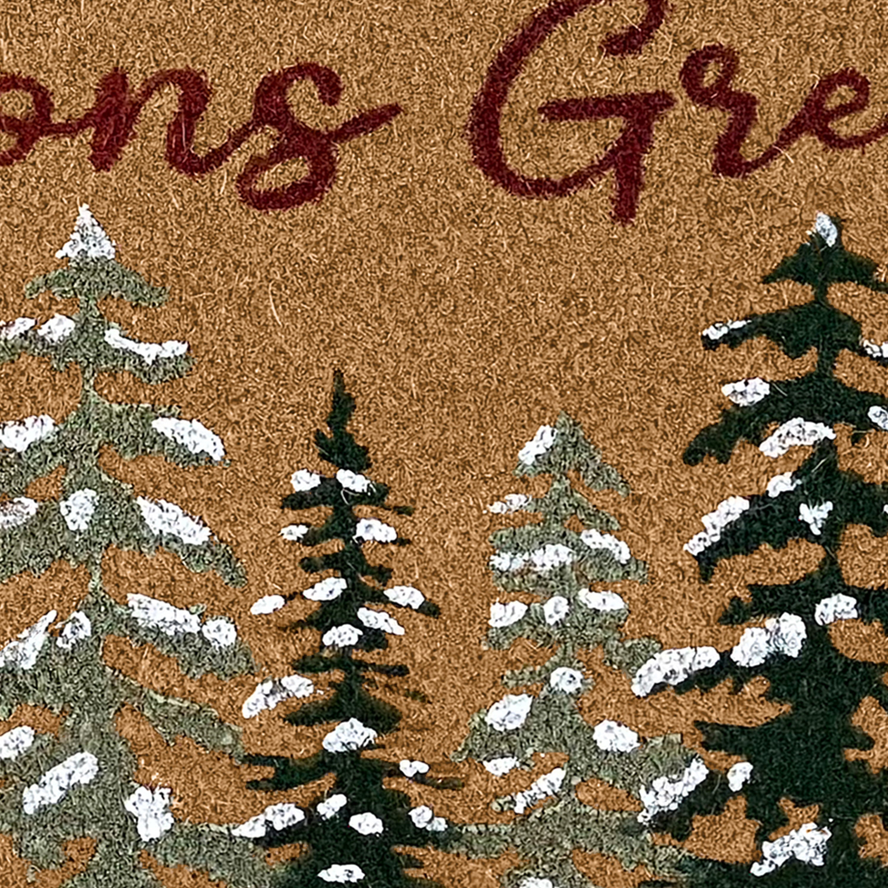 Achim Printed Coir Holiday Doormat 18" x 30" - Seasons Greetings