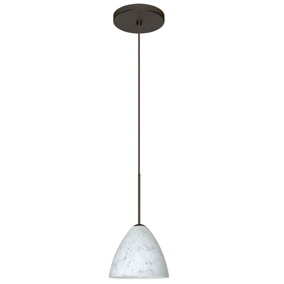 Besa Lighting - Mia-One Light Cord Pendant with Flat Canopy-5 Inches Wide by 10