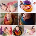 thumbnail image 4 of Newborn Photo Shoot Props Baby Photography Blanket Infant Photos Outfits Flexible Rainbow Wrap, 4 of 4