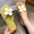 thumbnail image 5 of Xucatan Women's Flip Flops, Floral Embellished Thong Sandals, Round Toe Open Toe EVA Slippers, Versatile Summer Beach Pool Footwear Gift, 5 of 7