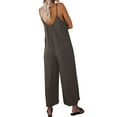 thumbnail image 4 of STARVNC Women V Neck Sleeveless With Pockets Wide Leg Jumpsuit, 4 of 5