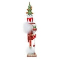 thumbnail image 3 of Kurt Adler 15" Red/Green With Tree Hat Nutcracker, 3 of 4