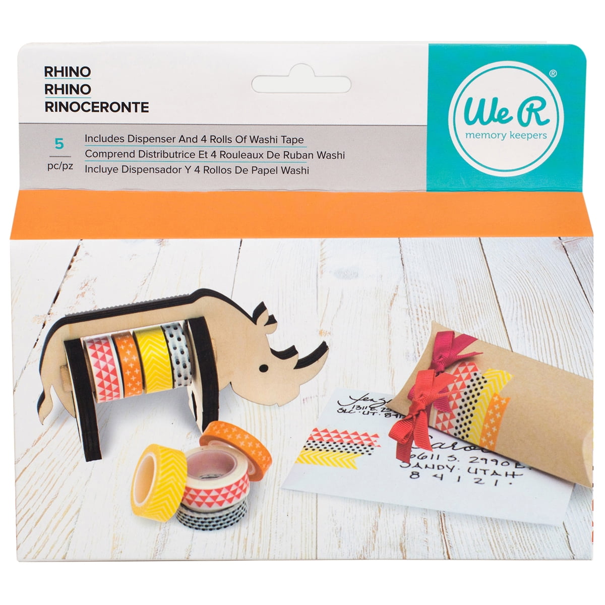 American Crafts 660795 We R Memory Keepers Washi Tape Dispenser Rhino