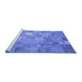 thumbnail image 2 of Ahgly Company Machine Washable Indoor Rectangle Patchwork Blue Transitional Area Rugs, 5' x 8', 2 of 4