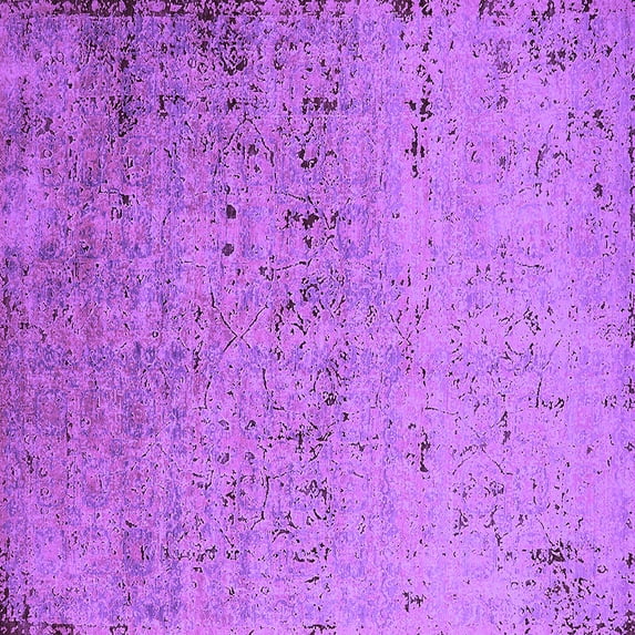 Ahgly Company Indoor Square Oriental Purple Industrial Area Rugs, 5' Square