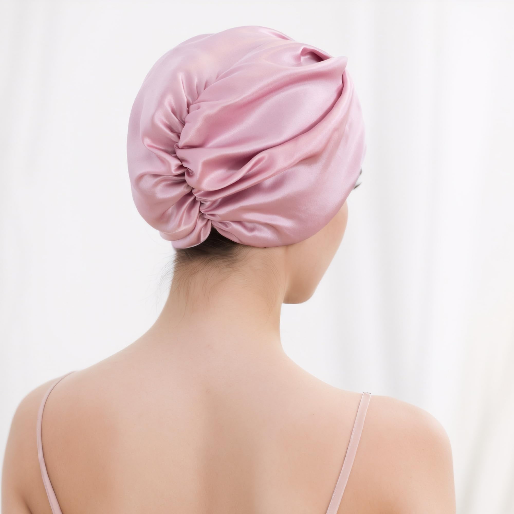 SusanSilk Premium Mulberry Silk Bonnet, Sleep Cap, Shower Cap with Adjustable, Breathable Design