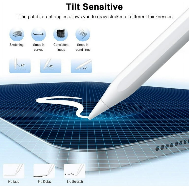 Kapasocap iPad Stylus Pen with Replaceable Tips, for iPad Pro