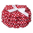 thumbnail image 1 of Jowowha Newborn Baby Girl Christmas Ruffle Bloomer Shorts Polka Dots Elastic Waistband Diaper Cover Briefs Red&White Polka Dots XL/80, 1 of 6