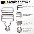 thumbnail image 3 of Uxcell 8 Set Metal Overalls Buckles, 1-1/4" Overall Suspender Clips, Adjustable Buckle Replacement with Sliders and Buttons for Bib Trousers Jeans Suspender, Dim Gray, 3 of 6