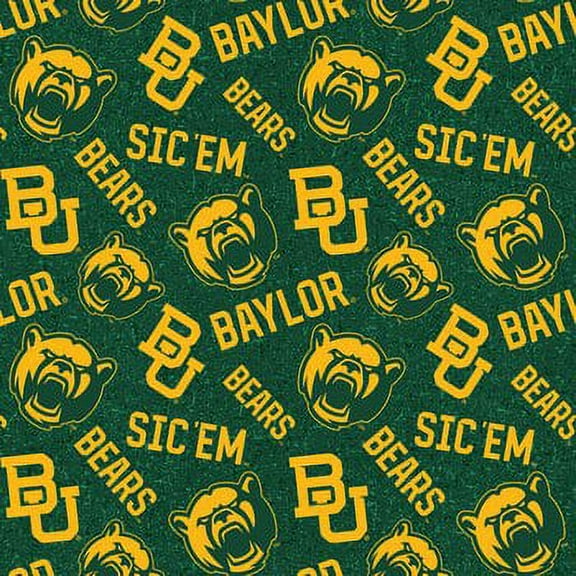 Baylor University 100% Cotton Quilting Fabric 44" by the yard