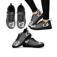 thumbnail image 1 of Chaussures Plates Dégradées Rouges pour Femmes Imprimé Patte Cœur Chaussures de Course Jogging Printemps/automne Espadrilles Décontractées, 1 of 5