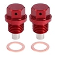 thumbnail image 1 of 2 Juegos M14x1.5 Tornillo Tapón Carter Drenaje Aceite Aluminio Aleación con 2 Arandela Rojo, 1 of 1