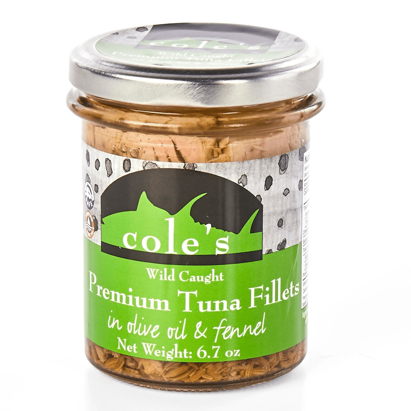 Coles Premium Tuna Fillets in Olive Oil and Fennel 6 Pack Wild Caught
