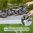 thumbnail image 6 of Spooky Halloween Icons Pattern Square Fitted Tablecloth with Elastic Edge,Square Table Cover,Washable Elastic Table Cover for Home Kitchen Party Decor 36"x36", 6 of 6