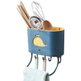 thumbnail image 1 of Estante para utensilios de montaje en pared, estante de secado para cubiertos, carrito para fregadero con ganchos, toallero, 1 of 3