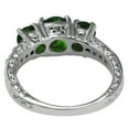 thumbnail image 3 of Three Stone 1.81 Ctw Chrome Diopside 925 Sterling Silver Women Wedding Ring, 3 of 8