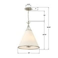 thumbnail image 3 of 564-SA Crystorama Lighting Broche - 4 Light Pendant-22.75 Inch Tall and 18 Inch Wide-Antique Silver Finish, 3 of 7