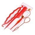thumbnail image 2 of Weiqiqre 3 Pcs Outils pour Cheveux et 1Pcs Peignes Queue de Rat pour Coiffure, Outil de Coiffure en Boucle, pour Filles et Femmes, Outils de Coiffure de Mariée, 2 of 3