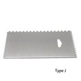 thumbnail image 1 of Stainless Steel Cake Scraper Cream Icing Smoothers Teeth Edge Cakes Decorating Sugar Craft Baking Accessory Household Tools 15*9.8cm Type 1, 1 of 9