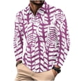 thumbnail image 2 of DecSea Mens Long Sleeve Polo Shirts Fashion Color Block Zipper T shirts, 2 of 5