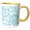 Yellow/White, variant on 3drose, Soft Aqua Dots, 11oz Mug