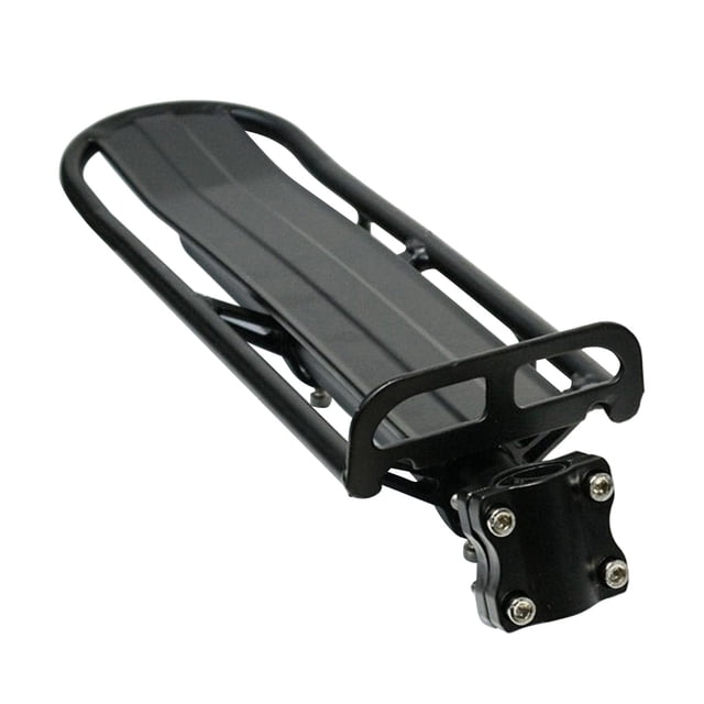 S SERENABLE Bike Rack Rack Mountain Bike Road Carrier Rack Post Rear Shelf Aluminum Alloy, 10KG Capacity Easy to Install Black