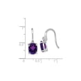 thumbnail image 5 of 3.00 Carat (Ctw) Amethyst Drop Dangle Earrings in Sterling Silver, 5 of 6
