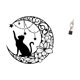 thumbnail image 5 of Escultura de pared de metal con diseño de gato negro místico y , figura abstracta de resina para casa, oficina, mesa de café, regalo para amantes, 5 of 8