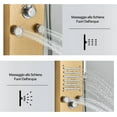 thumbnail image 4 of Shower Panel Tower With Rainfall Waterfall Massage Jets LED Shower System Brushed Gold, 4 of 5