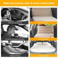 thumbnail image 6 of QDH SUV Air Mattress Thickened and Double-Sided Flocking Travel Camping Bed with 2 Pillows & Electric Pump Dedicated Mobile Cushion Inflatable Bed for SUV Trunk and Rear Seat (Beige and Coffee), 6 of 9