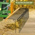 thumbnail image 2 of Homhougo-60 Inch Pine Straw Rake, 3 Point Hitch Landscape Rake Attaches to Cat 0 Cat 1, Dethatcher Rake for Tractor, 2 of 6
