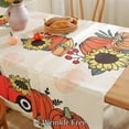 thumbnail image 3 of Thanksgiving Table Cloth Rectangle 60 x 84 Inch Cute Pumpkins Gnomes on Truck Sunflowers Pattern Tablecloth, Waterproof Wrinkle Free Fabric Table Cover for Fall, Autumn, Harvest Party, 3 of 5