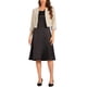 thumbnail image 2 of Blazer Abierto INSPIRE CHIC para Mujer con Manga Corta y Sin Cuello XL Beige, 2 of 4