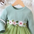 thumbnail image 5 of Utlike Girls Dresses Long Sleeve Embroider Ribbed Princess Dress Relaxing Fit Sundress For Girl Size 18 Months-24 Months, 5 of 6