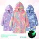thumbnail image 2 of Albornoz con capucha de franela brillante y luminosa de unicornio, ropa de descanso para niños, manta luminosa para usar en el hogar, 2 of 6