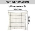 thumbnail image 5 of REGALWOVEN Set of 2 Linen Decorative Throw Pillow Covers for Sofa Home Bedroom Beige Dage 18" x 18", 5 of 6