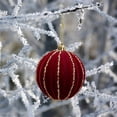 thumbnail image 5 of Juego de adornos de bolas decorativas navideñas, 3 piezas de bolas de árbol de Navidad con lentejuelas de felpa brillante, 5 of 5