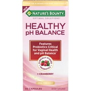 (2 pack) Nature's Bounty Optimal Solutions Healthy pH Balance Womens Vitamins Probiotics Pills for Vaginal Health, 30 Capsules