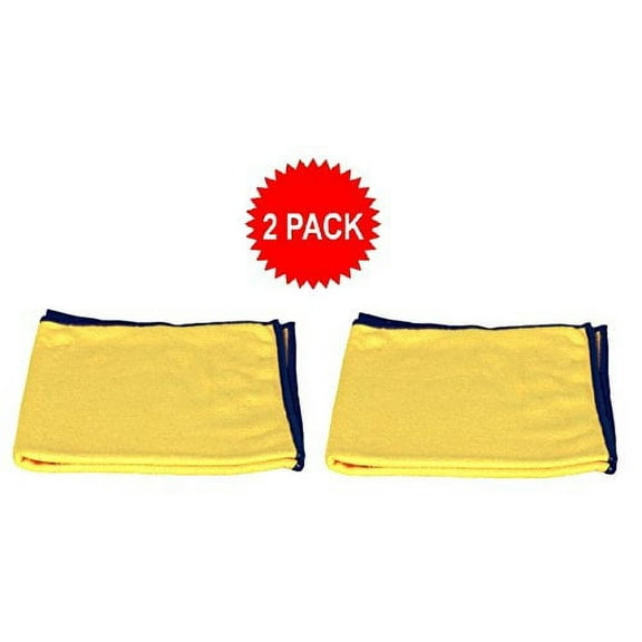 StarFiber Eco-friendly Yellow Miracle Cleaning Cloth for Kitchen Bathroom and Home, 2 Pack